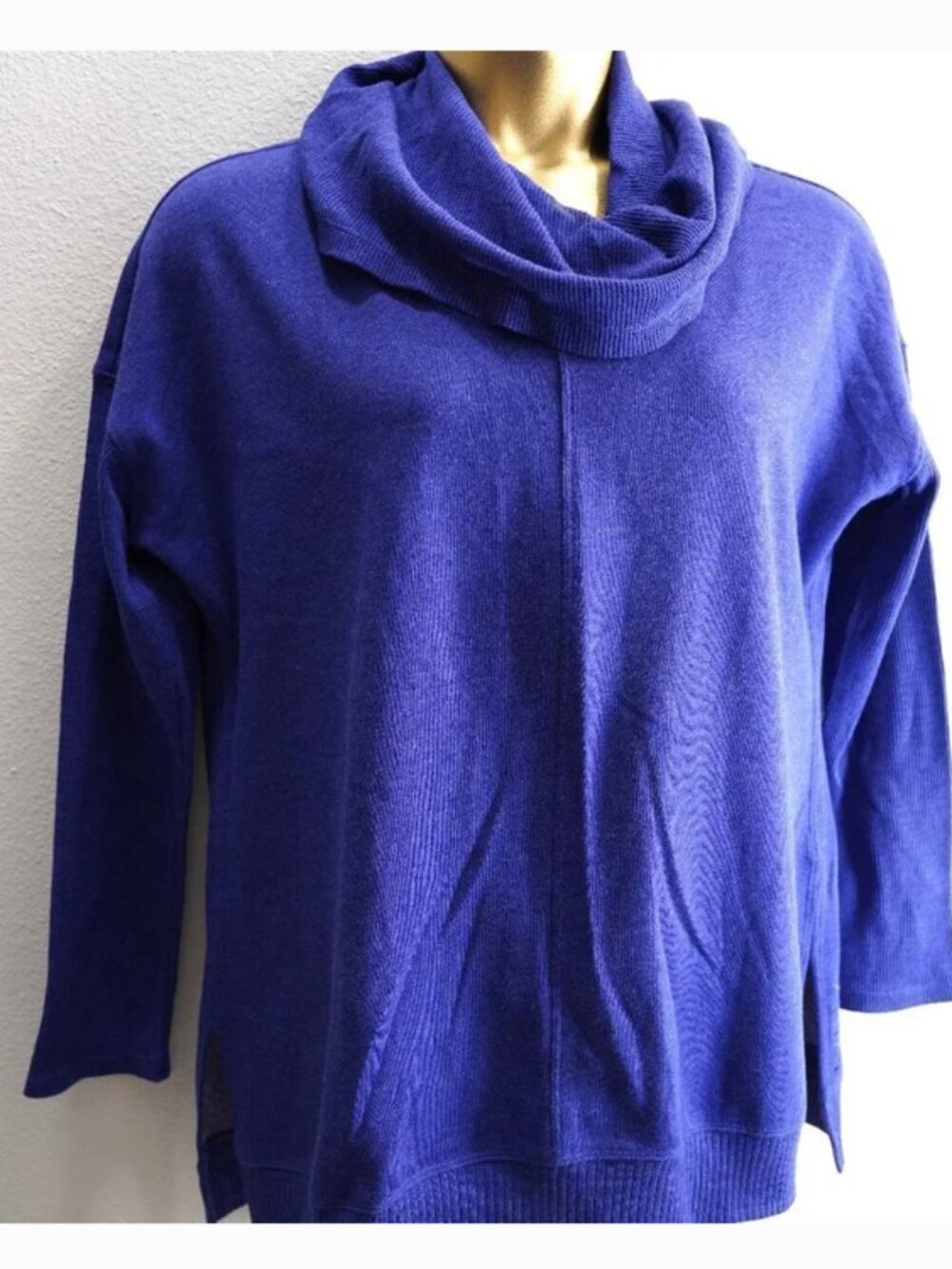 Marc New York Purple Turtle Neck Comfy Sweatshirt Top size L NWTS